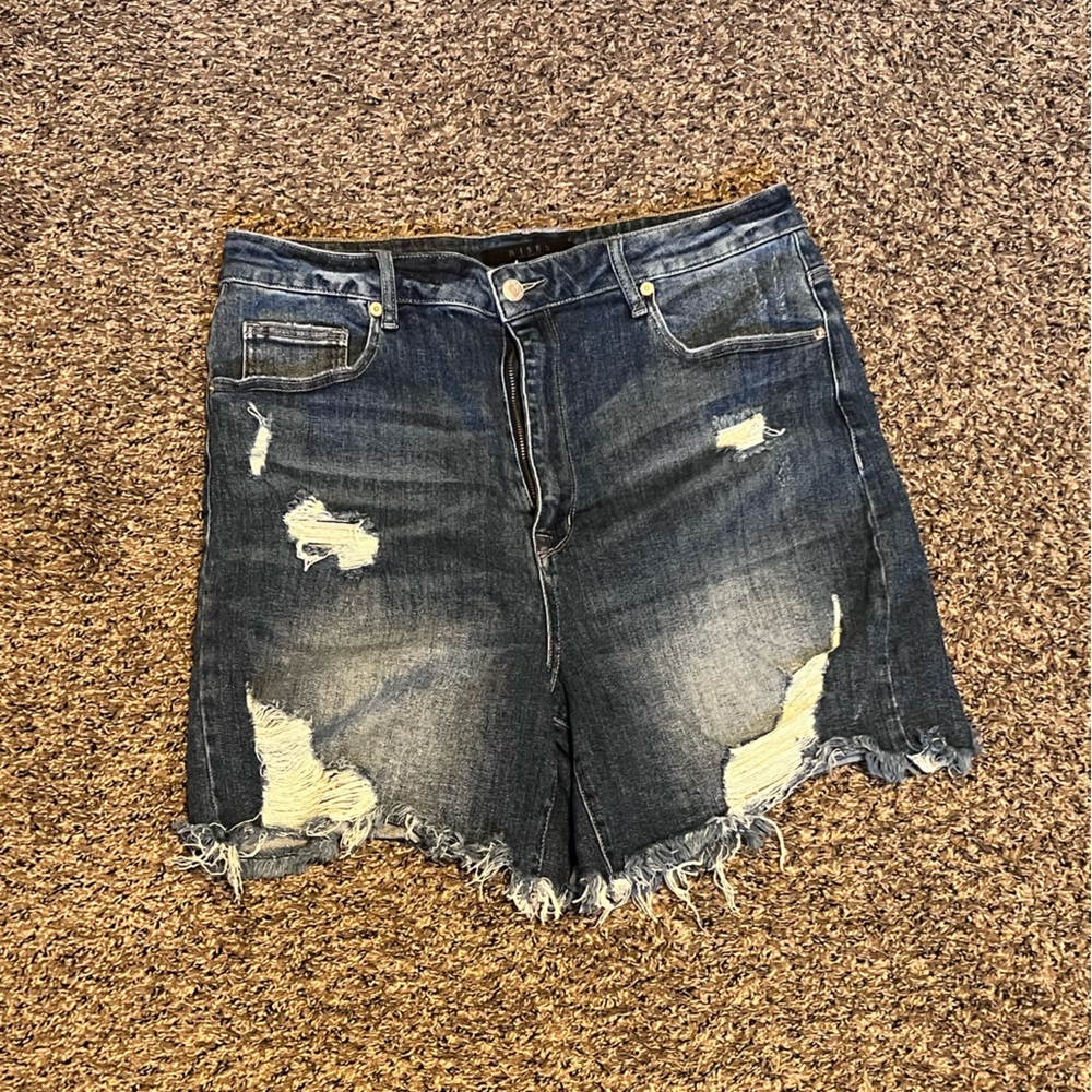 Distressed Denim Shorts